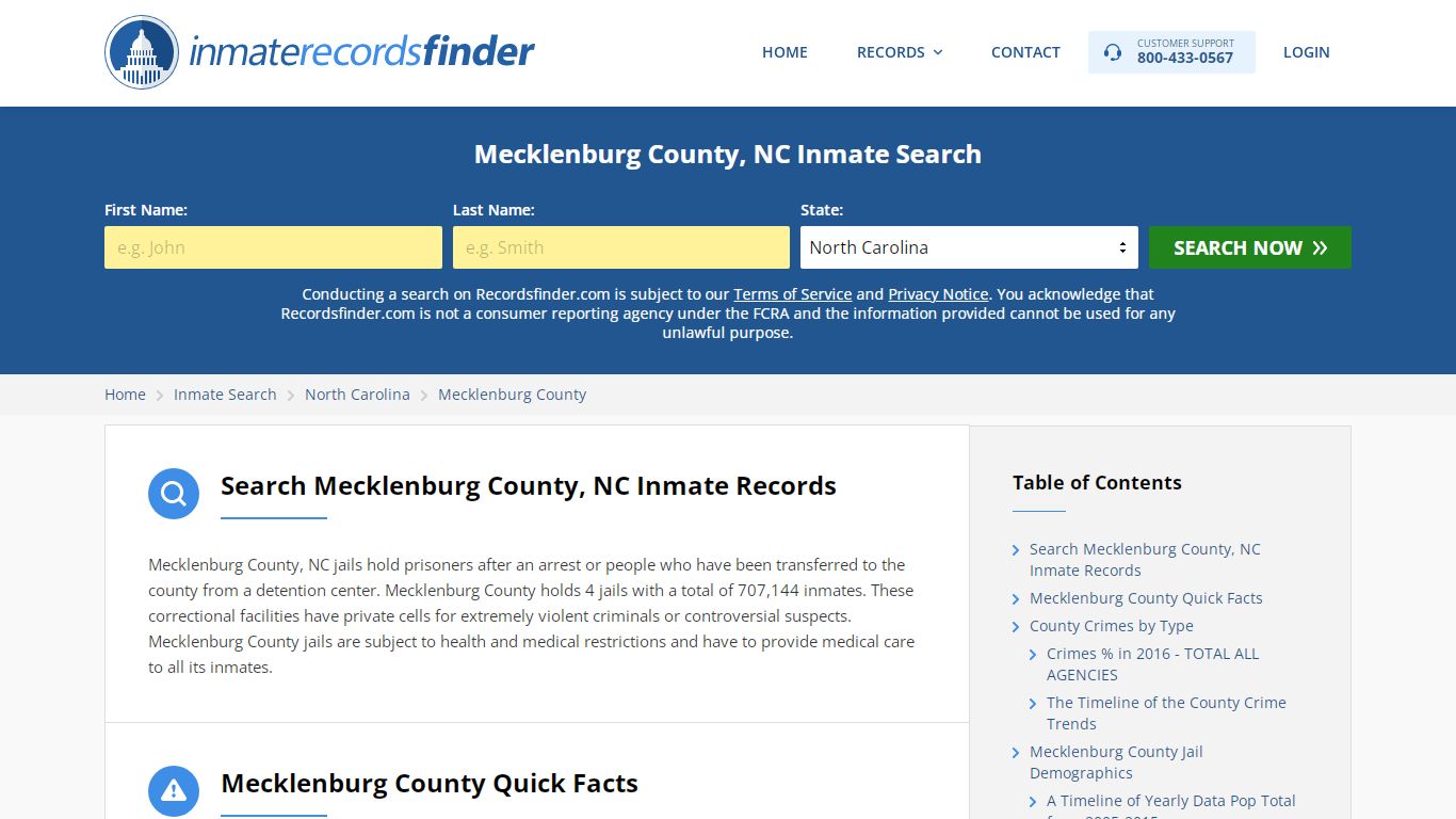 Mecklenburg County, NC Inmate Lookup & Jail Records Online