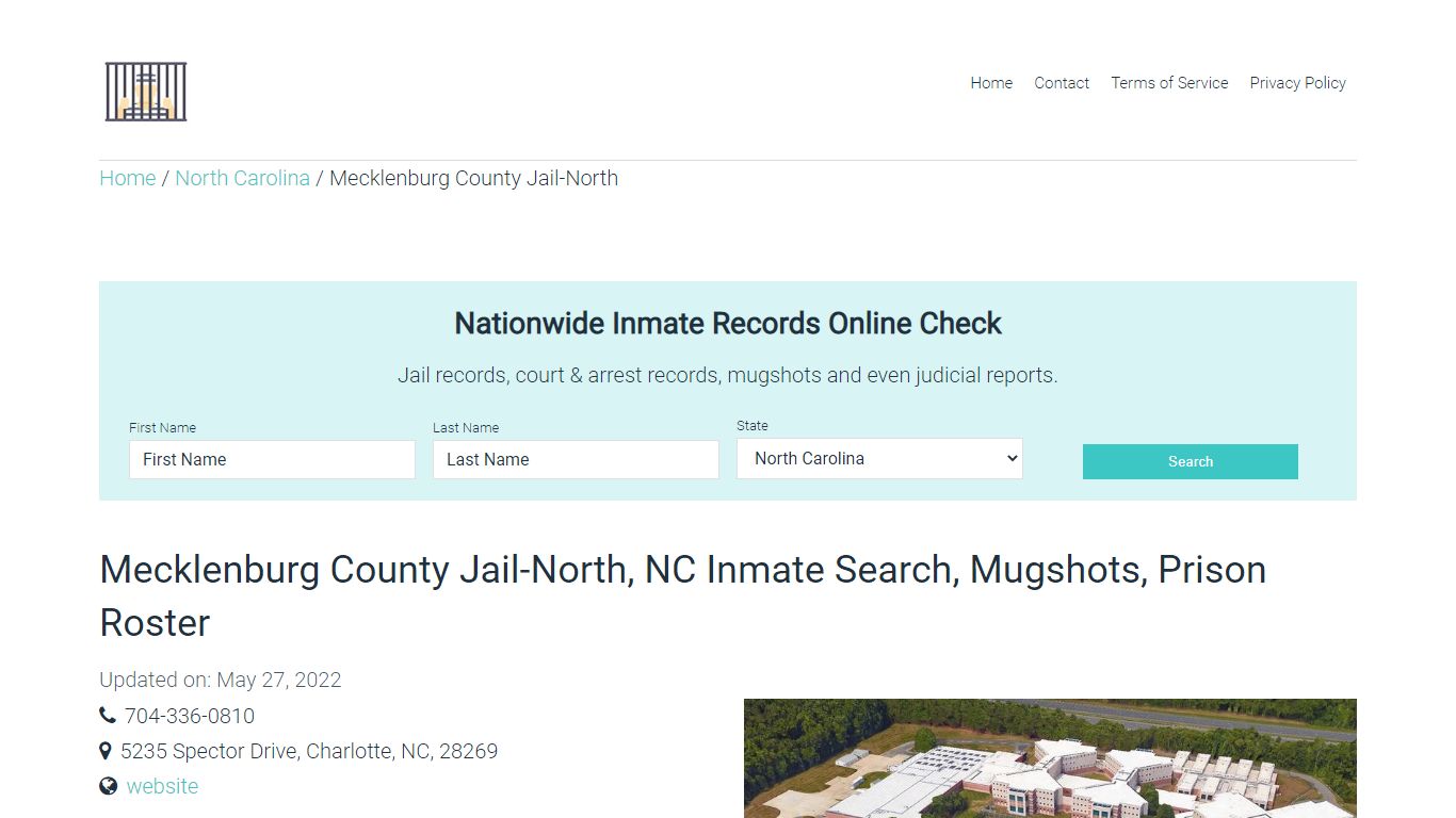 Mecklenburg County Jail-North, NC Inmate Search, Mugshots ...